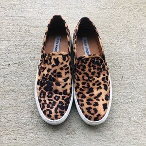 Steve Madden leopard slip ons